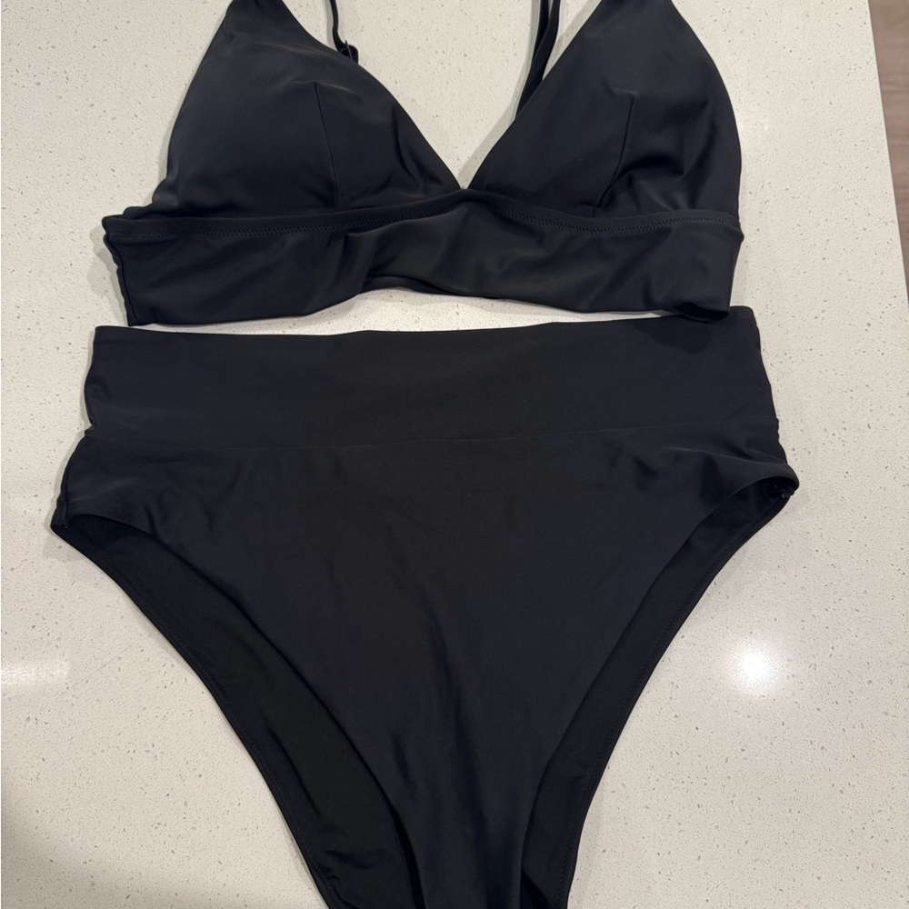 Aerie Black Bikini Swim Set Timeless Minimalist Design